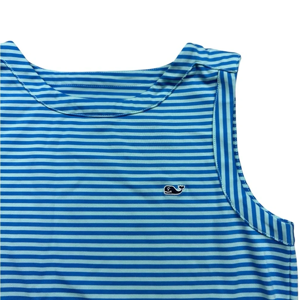VINEYARD VINES: Girl’s Striped Blue Sleeveless Dress -Size Medium (10-12)